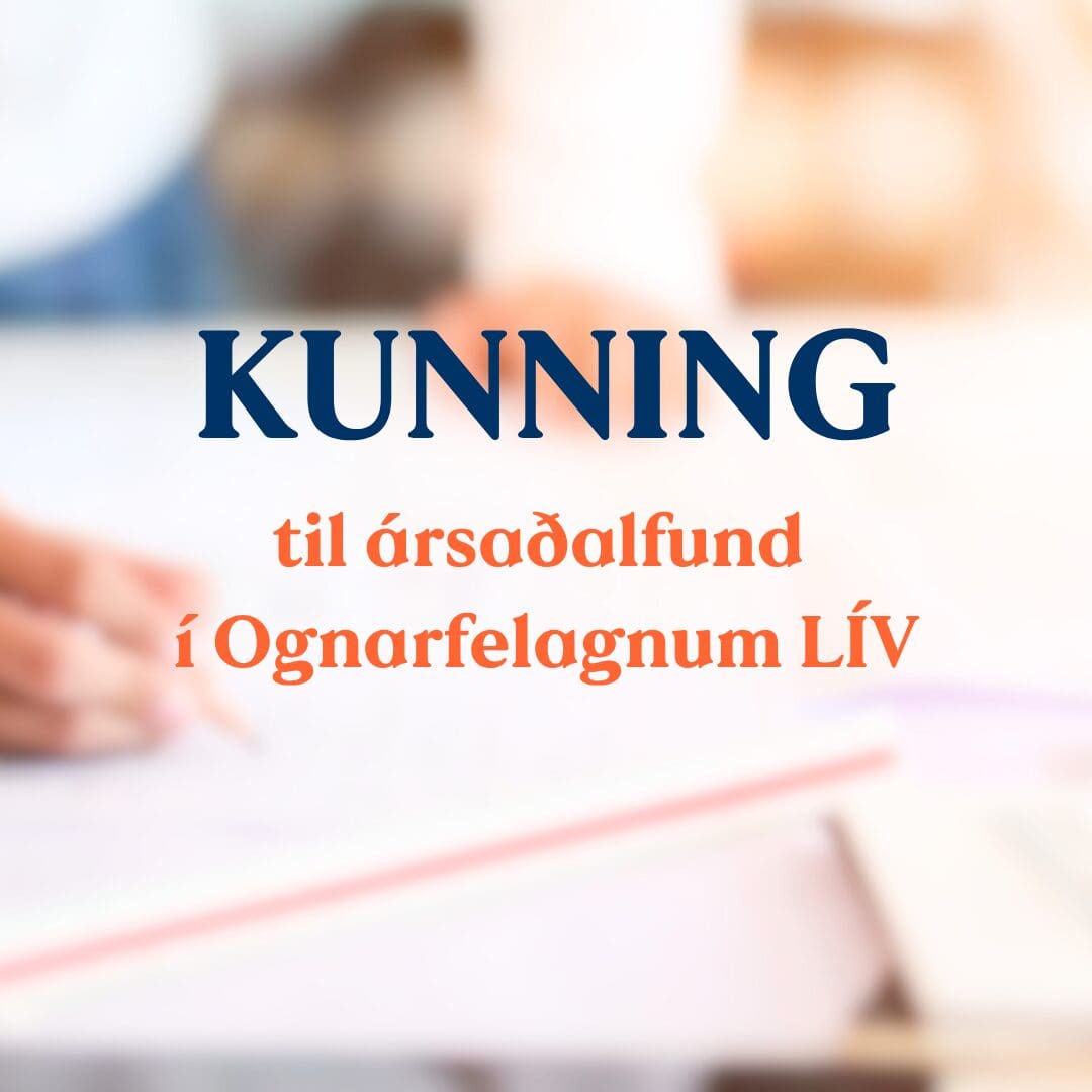 Kunning um ársaðalfund í Ognarfelagnum LÍV 21. apríl 2026